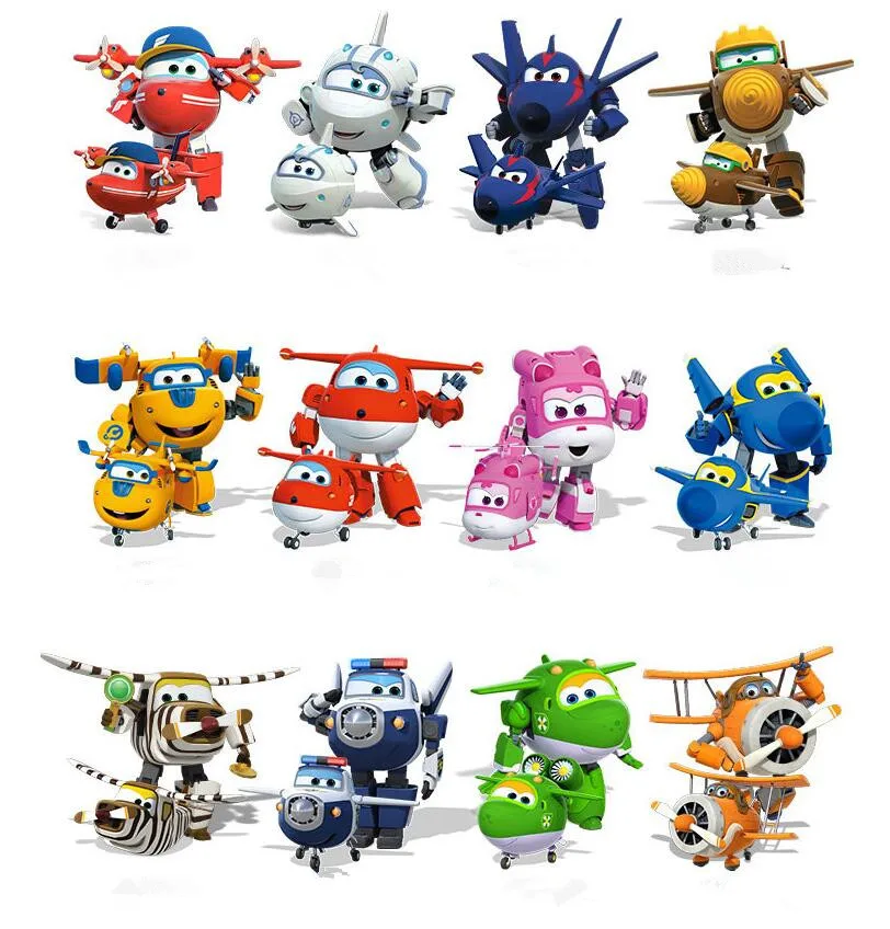 13styles Newest 7cm Super Wings toys Mini Planes Transformation Robot Action Figures toys baby toys For Children Gift Brinquedos