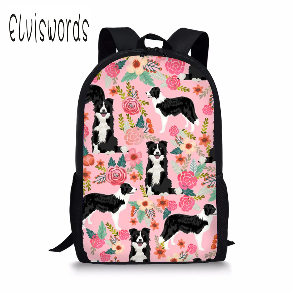 

2019 Border Collie Backpack For Teenager Girls And Boys Students Notebook Bag Fashion Backpack Primary Students Satchel