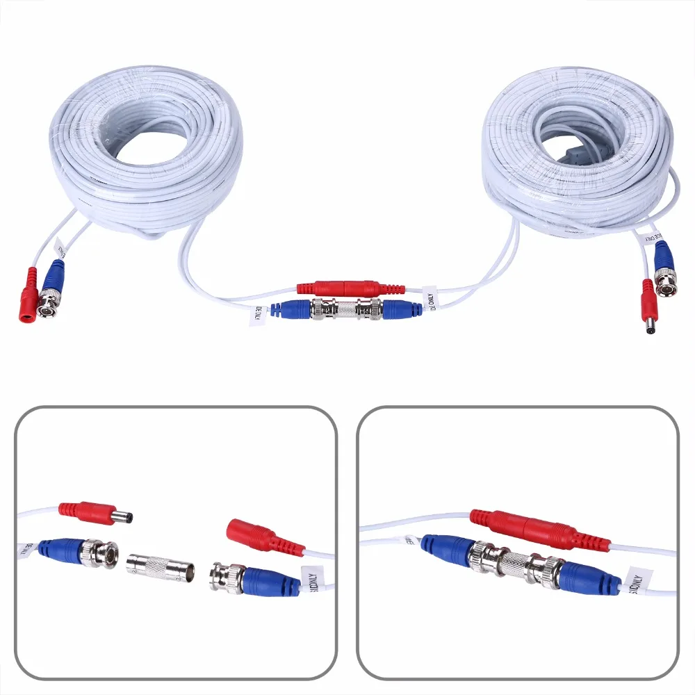  ANNKE 4PCS a Lot 30M 100 Feet BNC Video Power Cable For CCTV AHD Camera DVR Security System white S - 32793287120