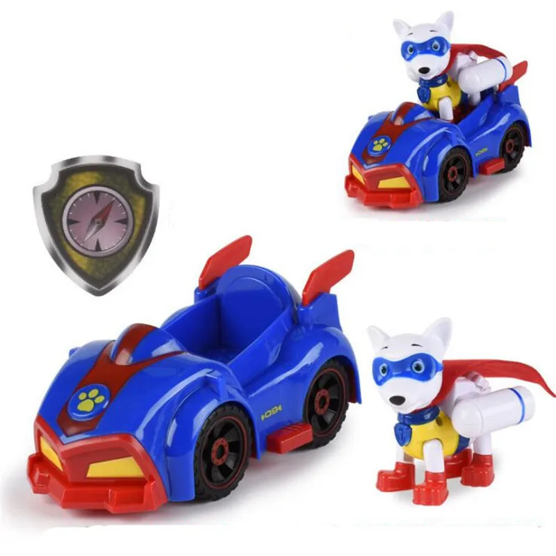 Paw Patrol Dog Sound Effect Pull back Ryder Captain Robot Cars Action Figures Model Patrulla Canina Kids Toys Gifts Hot Sale