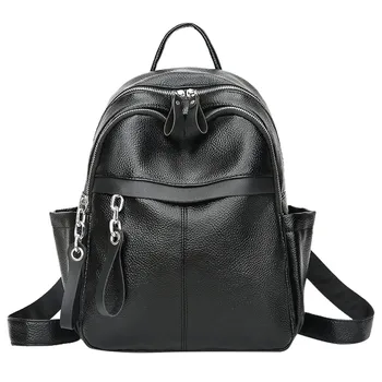 

Maison Fabre Fashion Women Backpack High Quality Youth Leather Schoolbag Teenage Female Solid Color Large Capacity Travel Bag