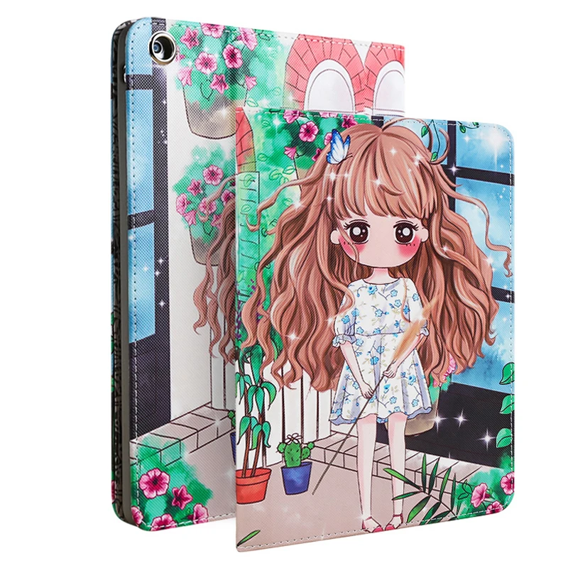 

Case for Fundas iPad Mini 4 Capa Para Summer Flower Girls Series Cover PU Leather Stand Protection Skin for iPad Mini 4