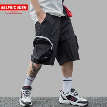 Aelfric Eden, большие карманы, мужские шорты для скейтборда, полиэстер, короткие, для бега, хип-хоп, уличная одежда длиной до бедер, для тренировок, до колен, летние пляжные шорты