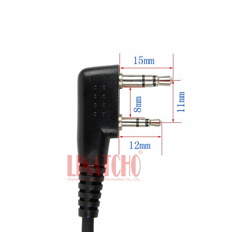 2 pin air tube ear earpiece mic for two way radio baofeng UV 5R BF 888s UV 82 UV 5RE walkie talkie headphone Headset