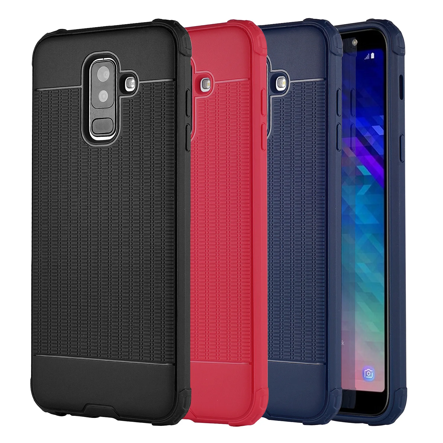 Новый двойной противоударный ТПУ защитный чехол для samsung Galaxy S7 S8 S9 Plus A6 A8 J3 J7 J8 2018