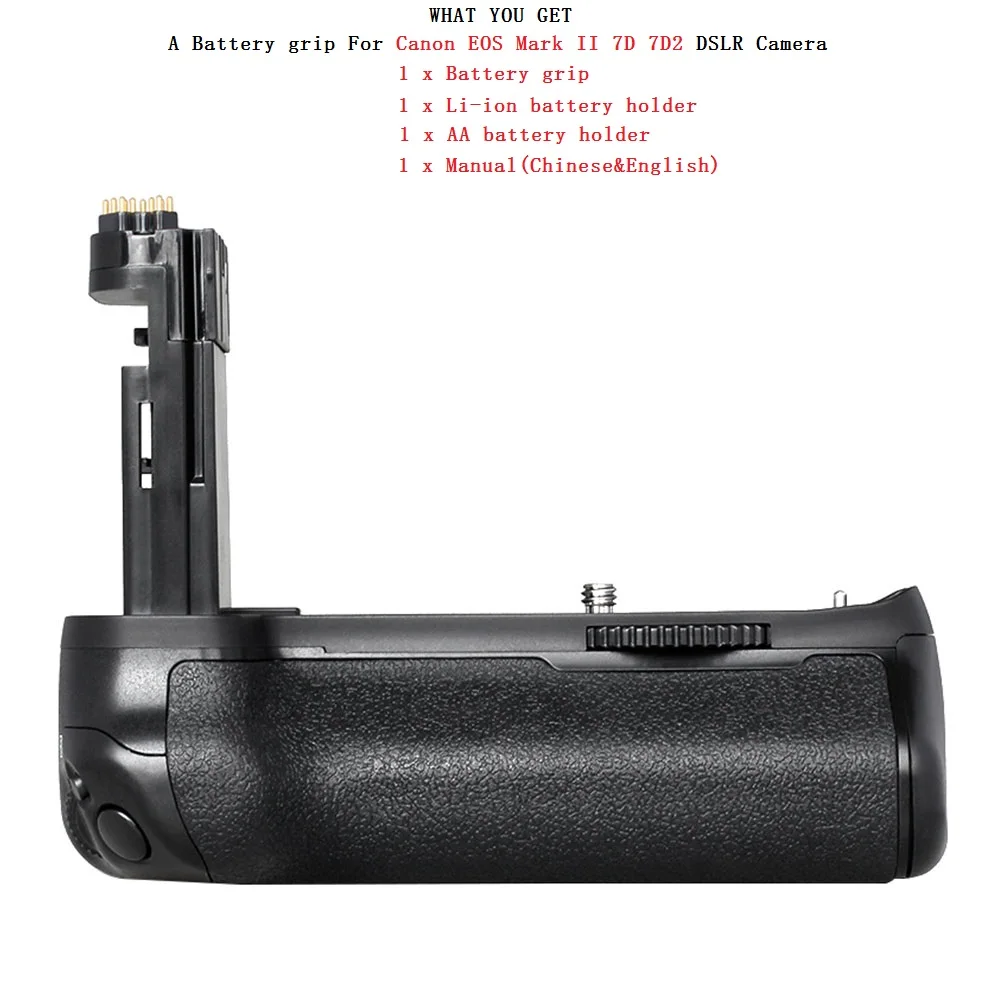 Travor Камера вертикальный Батарейная ручка держатель для Canon DSLR Mark II 7D 7D2 EOS Батарея ручка работа с LP-E6 Батарея