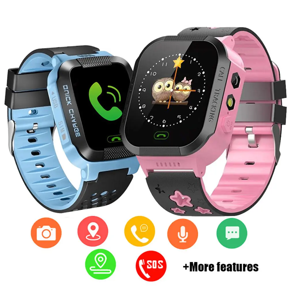 

Kids GPS Tracker Smart Watch SOS Call location recorder alarm Anti-lost sensor children GSM Touch Screen Digital Wristwatch