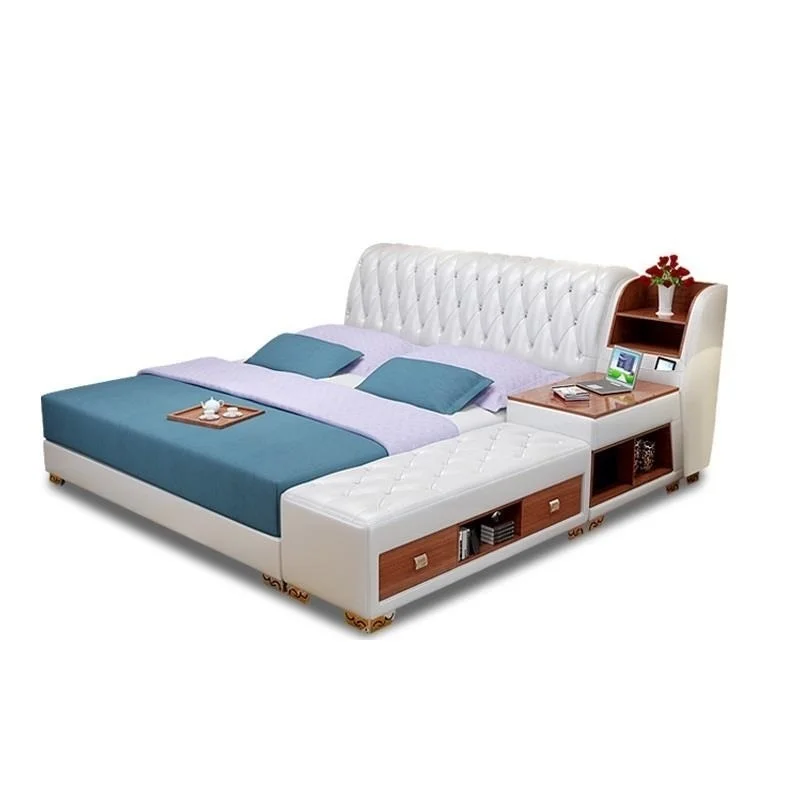 

Maison Recamaras Totoro Mobili Per La Casa Room bedroom Furniture Matrimonio Box Leather Moderna Cama Mueble De Dormitorio Bed