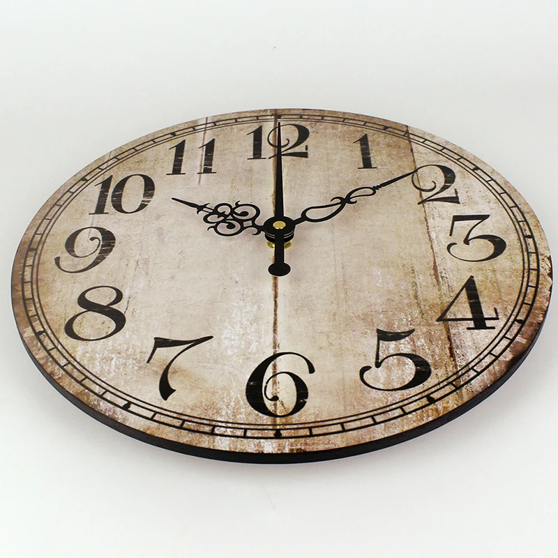 Антикварные короткие большие настенные часы винтажный бесшумный дизайн прочные кухонные Офисные Часы для гостиной декоративные часы для домашнего декора настенные часы