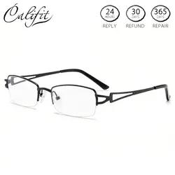 CALIFIT Ретро половинки близорукость очки Для мужчин Бизнес человек Высокое качество очки астигматизм прозрачные линзы Для женщин очки новый