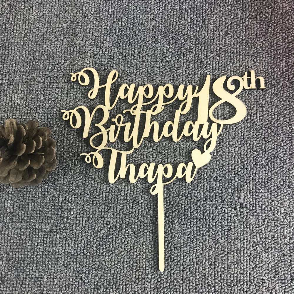 Personalized Name And Age Happy Birthday Cake Topper Custom Birthday Party Cake Topper Decor Supplies As Birthday Gift Cake Decorating Supplies Aliexpress