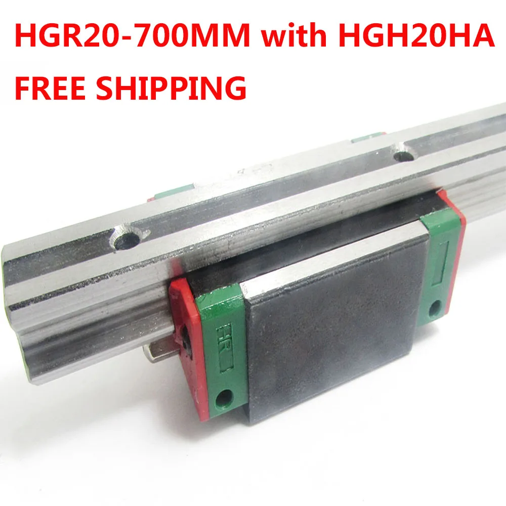 

1PC free shipping HGR20 Linear Guide Width 20MM Length 700MM with 1PC HGH20HA Slider for cnc xyz axis