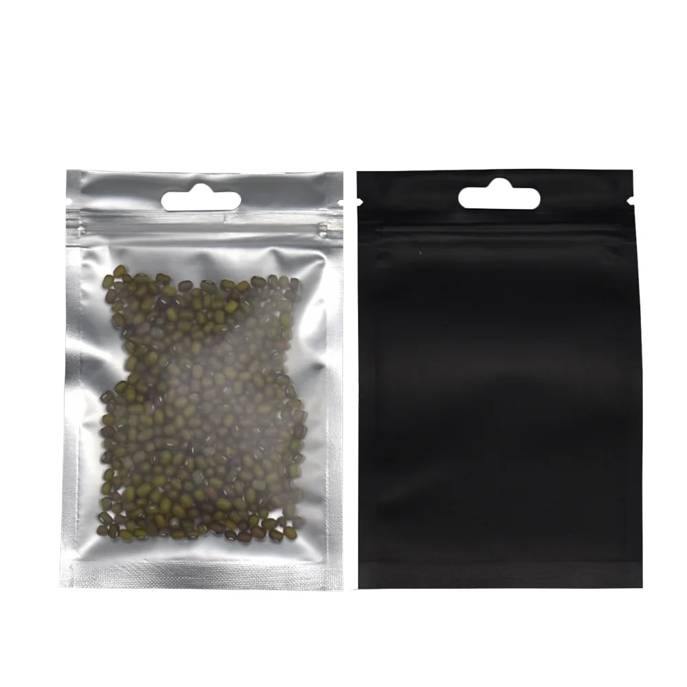 

DHL 1000Pcs Frosted Surface Black Aluminum Foil Bag Reclosable Matte Translucent Plastic Bag Zip Lock Package Bag Free Shipping