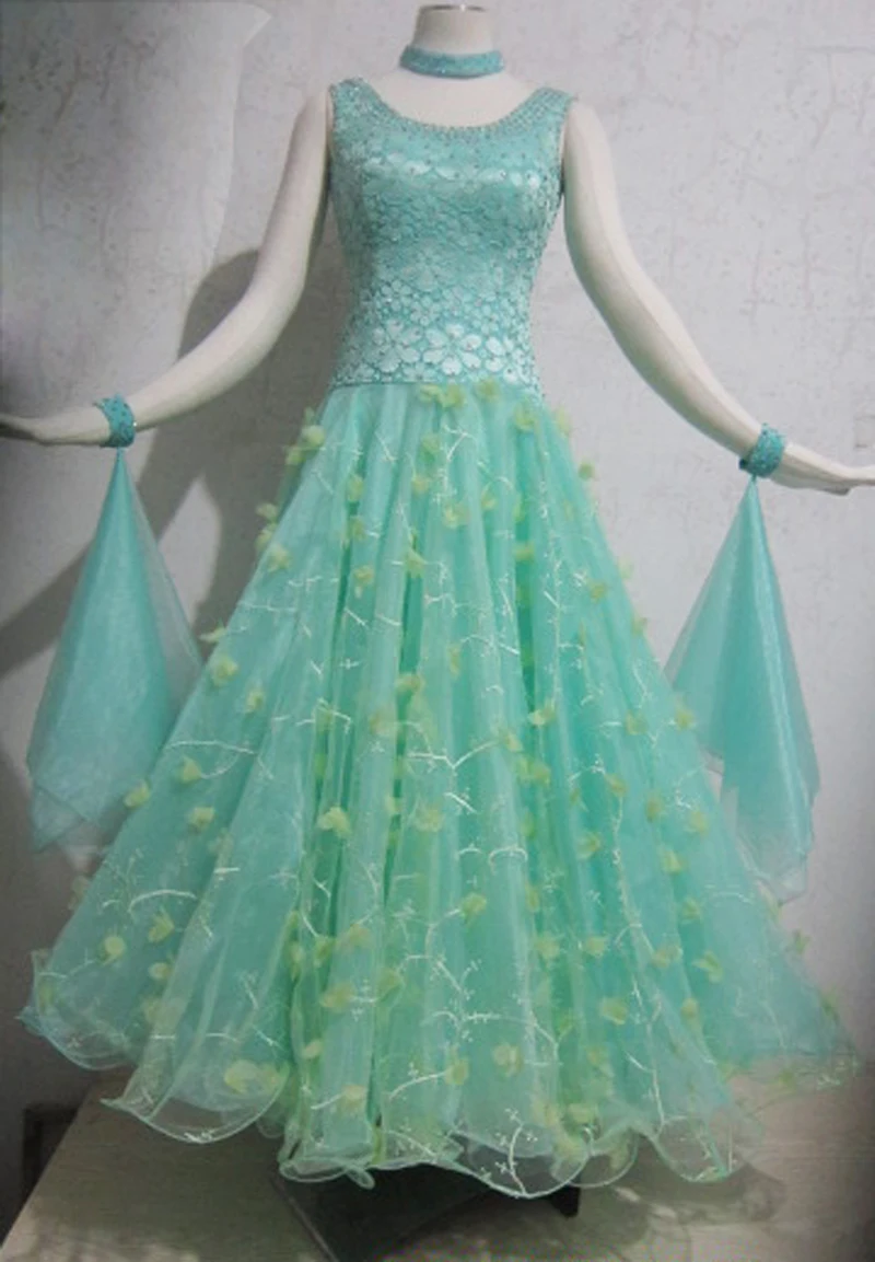 

Ballroom Competition Dance Dress For Women 2018 New Arrival Summer Green Tango Waltz Flamenco Ballroom Dancing Dresses Adult
