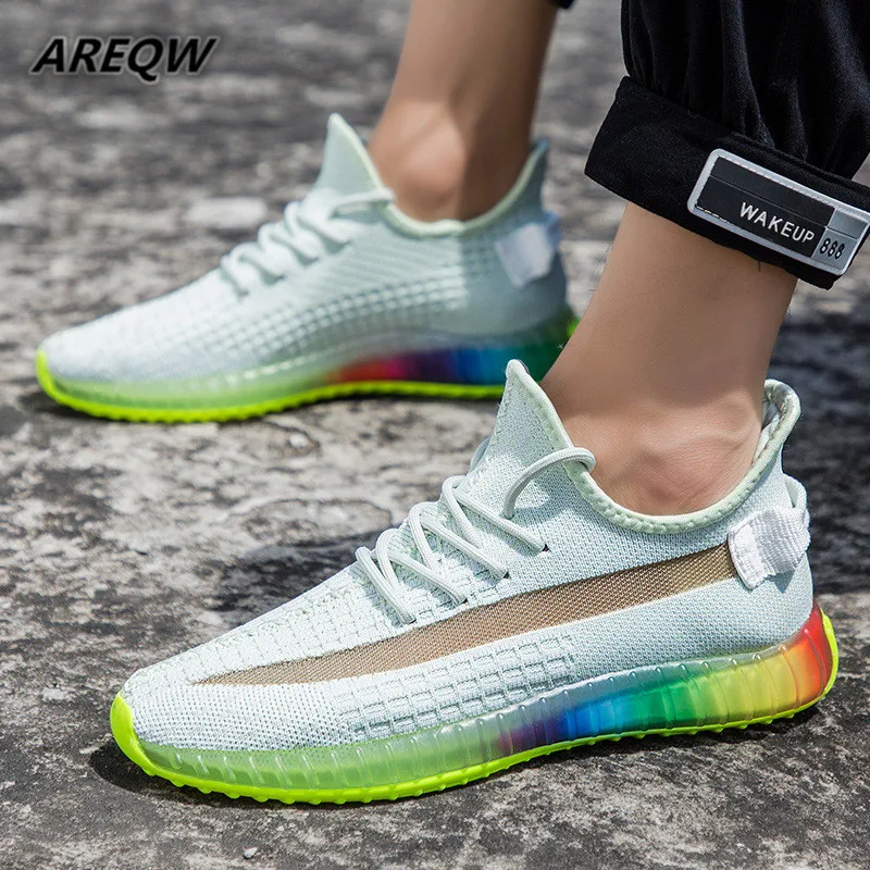 

Men's Shoes Summer Sneakers 2019 New Coconut Breathable Outdoor Leisure Trend Joker Fly Woven Sports Shoes
