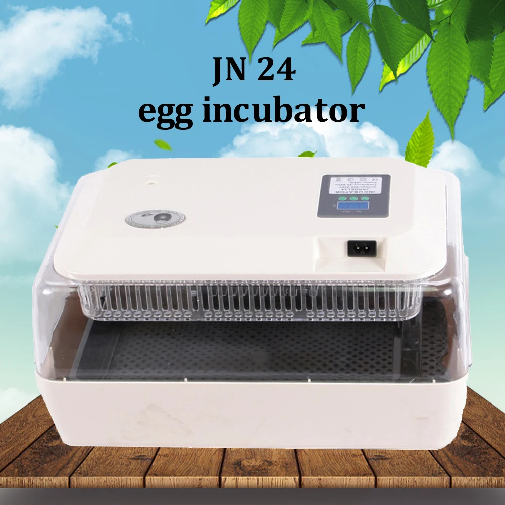 

Automatic 24 egg incubator hatching chicken birds poultry brooder trays electric digital LED auto hatcher equipment