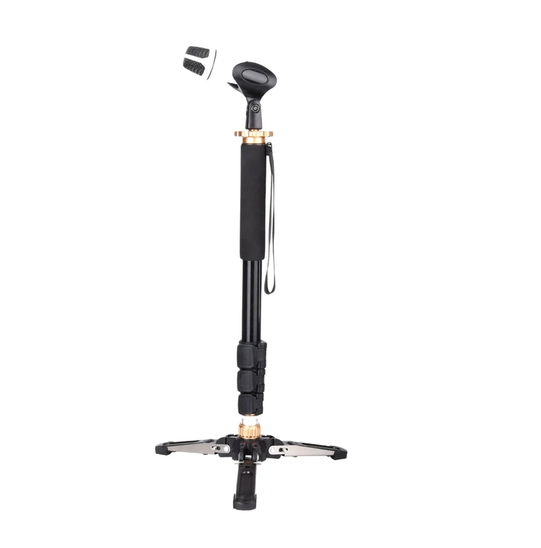 

camera monopod with tripod base and microphone holder use for meeting & broadcast stand for computer studio Vocal Recording