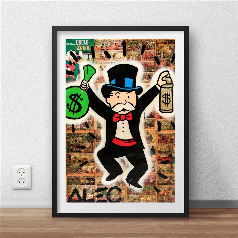 Alec Monopolyingly Dinero Reino Unido Lona Carteles Impresiones