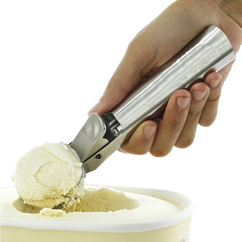 

Stainless Steel Ice Cream Scoop Dig pulp spoon Frozen Yogurt Cookie Dough Meat Balls Spoon Kitchen Accessories Tool Hogard