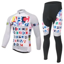Набор для езды на велосипеде для мужчин с длинным рукавом Джерси и брюки белый цветной анти-пот Быстросохнущий Bicicleta велосипедный комплект дорога MTB комплект для велосипеда Ciclismo