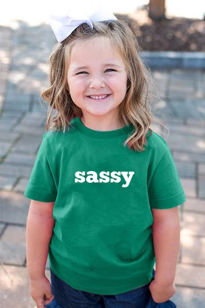 

SASSY Letter Print Fashion Toddlers Children Girl T-shirt Clothes Summer Kids Tops T-shirts Short Sleeves Boys Unisex Tops