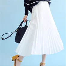 Мода, женская летняя шифоновая юбка в складку Женская винтажная элегантная Тюлевая плиссированная черно-белая юбка с высокой талией, подходит ко всему D108