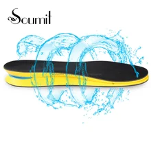 Дезодорирующая Гибкая мягкая утолщенная черная перфорированная Полиуретановая подушка для ног с бархатным верхним покрытием, спортивная стелька для бега, пешего туризма