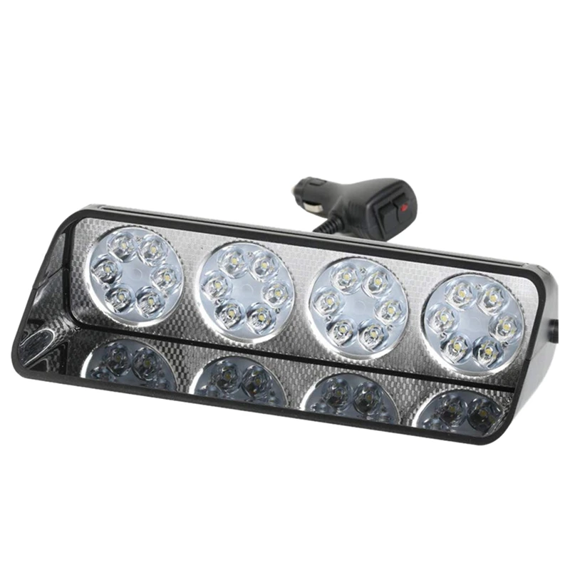 

24 Led Emergency Warning Car Truck Dash Windshield Flash Strobe Light, High Intensity 18 Modes With Suction Cups For Interior