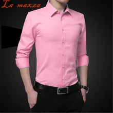 Мужская одежда рубашка с длинным рукавом осенние рубашки бизнес корейская мода Slim Fit рубашка для мужчин