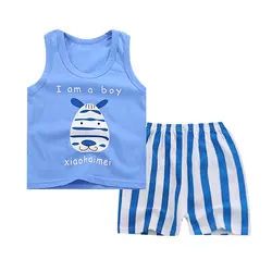 Летняя Детская Костюмы комплект одежды для мальчиков детская футболка + шорты хлопковые Удобные мультфильм девочек Костюмы пляжный костюм