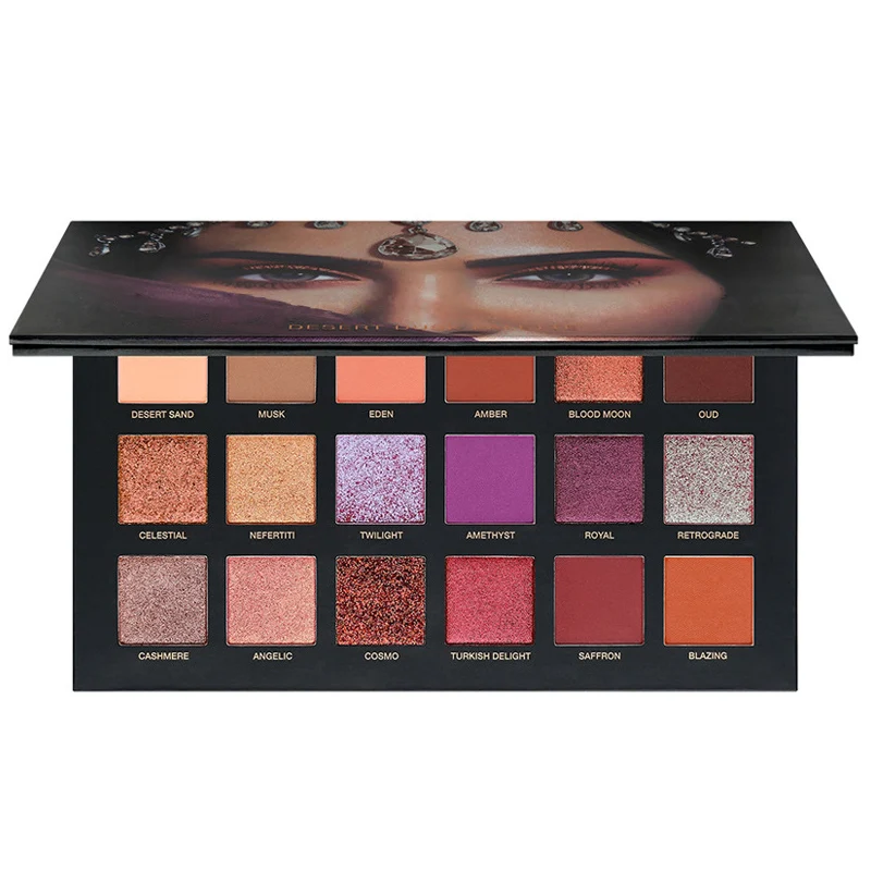 

18 Colors Shimmer Matte Diamond Eyeshadow Pallete Glitter Desert Dusk Tutorial Professional Eyeshadow Palette Hudas Maquillage