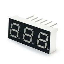 MCIGICM 100 шт. 7 сегмент общий анод 3 битовая цифровая трубка 0," 0.4in. Красный светодиодный дисплей 7 segmentos светодиодный цифровой трубки