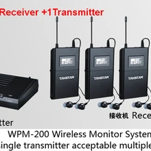 Горячая новинка профессиональный сценический беспроводной монитор система 4 приемника+ 1 передатчик wpm200 UHF беспроводной в ухо сценический монитор система