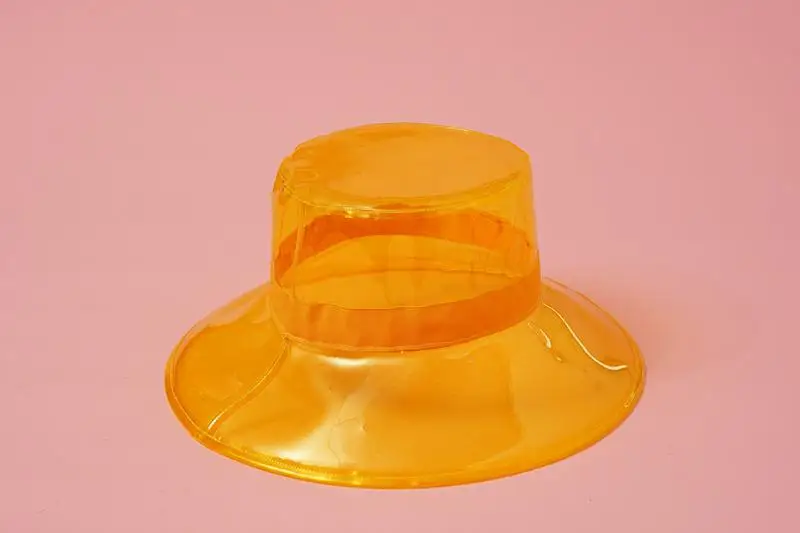 Новая модная женская прозрачная пвх шляпа от солнца с широкими полями Панама Кепка s Женская плоская летняя шляпа-федора шляпы пляжная кепка s