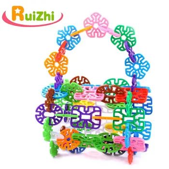 

120/238pcs Geometric Snowflake Blocks Insert Plastic Building Blocks Children Early Educational Toys Baby Toys Xmas Gift RZ1024