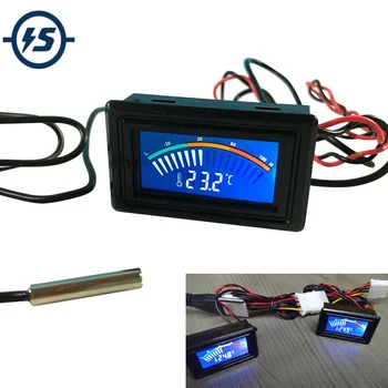 

Thermometer Temperature Digit Display Meter DC 5-25V For Computer Car Water Celsius Measurement +1M Probe Car Thermometer