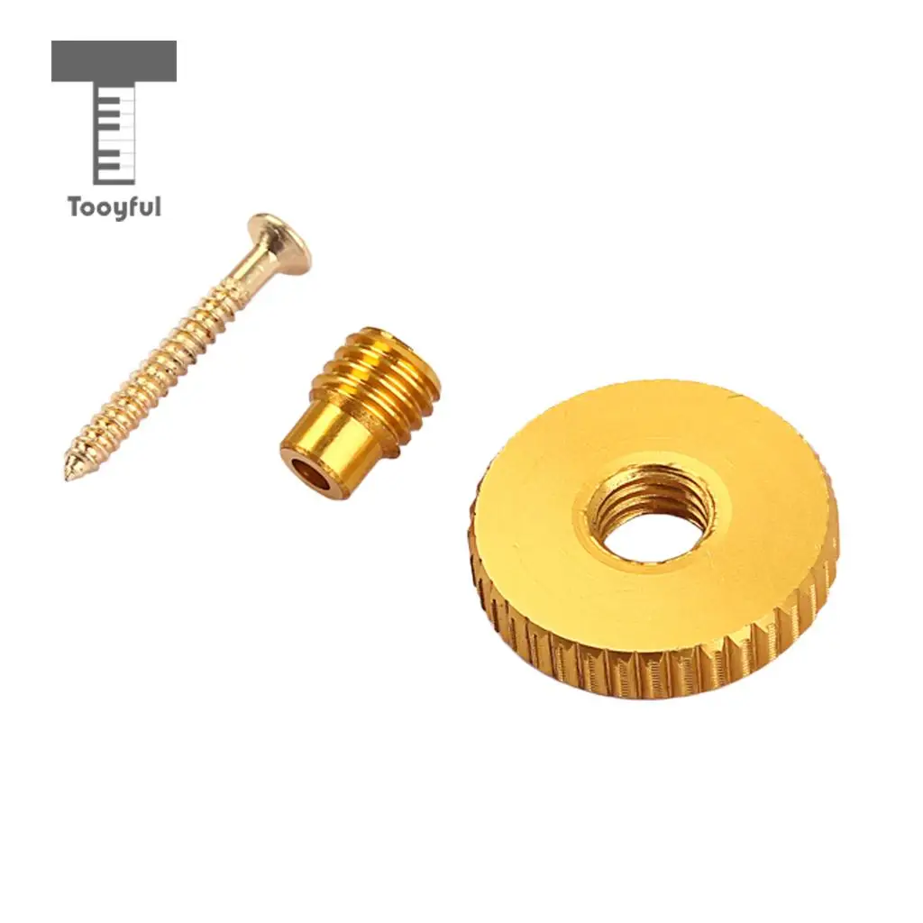 Tooyful Aluminum Alloy Strap Lock Button with Screw for Bass Guitar Mandolin Banjo Musical Parts