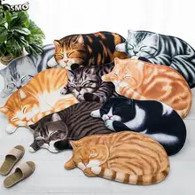 Милый 3D дверь для кота коврик для гостиной ванная комната детская спальня ковры и ковры компьютерный коврик на стул и на пол