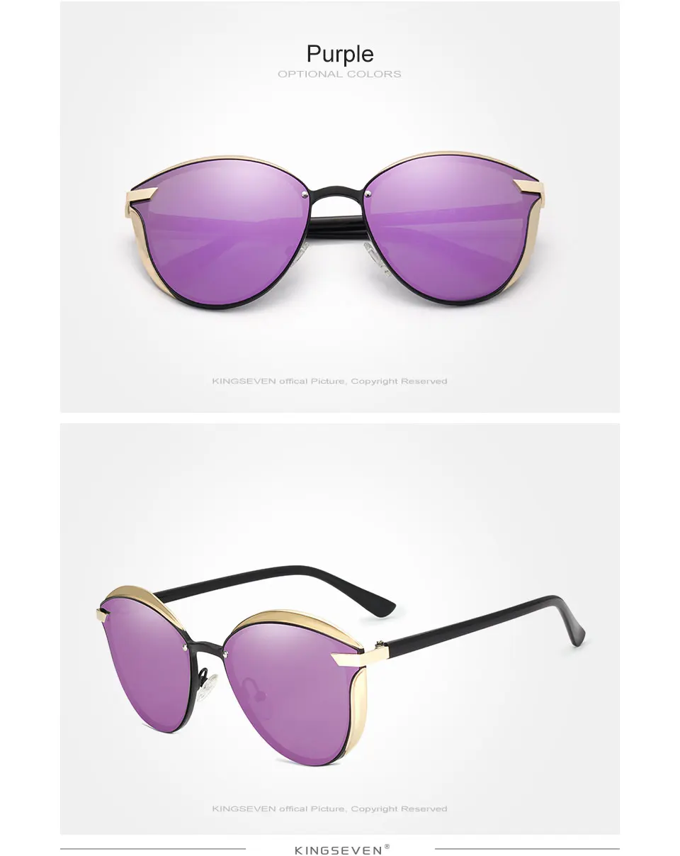 KINGSEVEN 2022 Women's Cat Eye Sunglasses Polarized Luxury Design