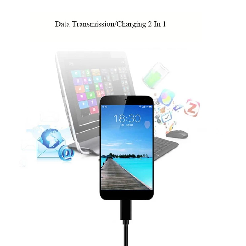 Micro USB кабель 2A Быстрая зарядка для передачи данных Samsung Xiaomi Tablet Android зарядный Microusb