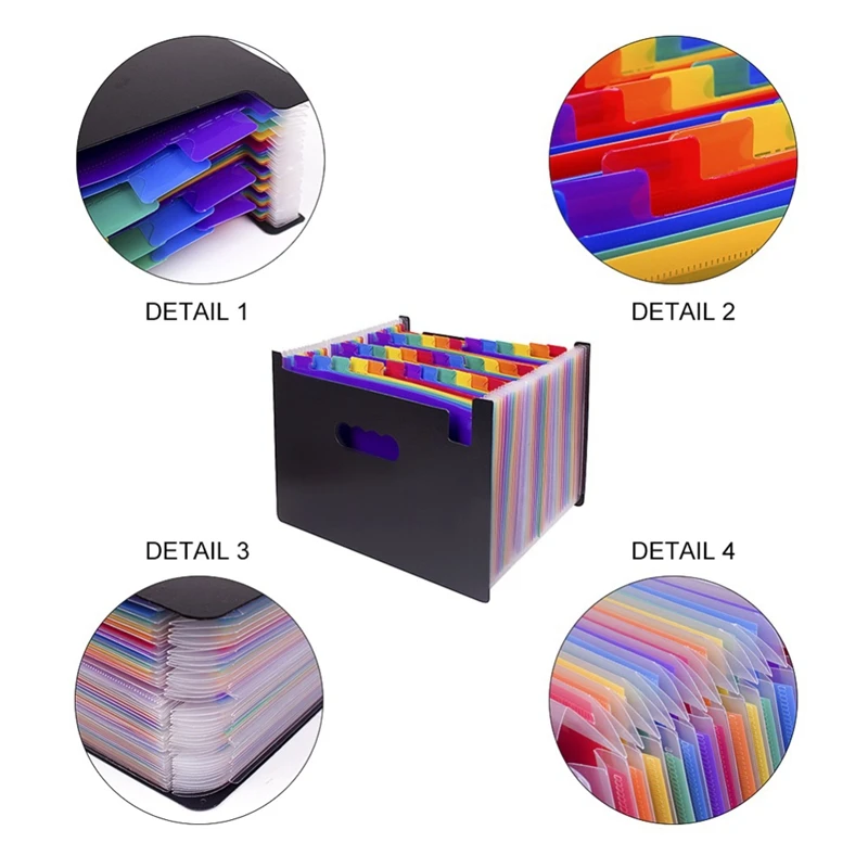 37 карманная расширяющаяся папка для файлов А4, Большая пластиковая расширяемая папка для хранения файлов, стоящая папка для документов