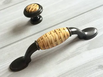 

3" Drawer Pull Handles Yellow Dark Antique Bronze Black Ceramic Kitchen Cabinet Door Knob
