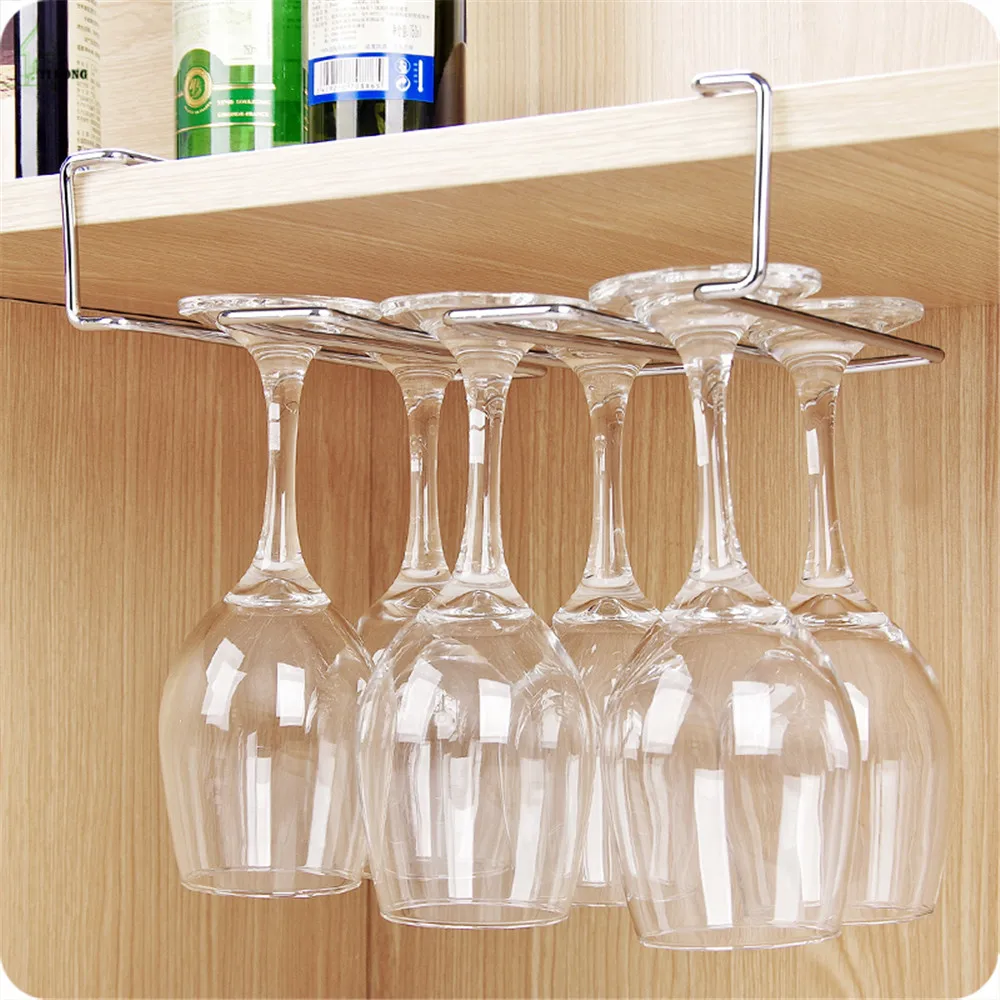 Yihong Stainless Steel Wine Gl Holder Under Cabinet Wall Yihong Stainless Steel Wine Gl Holder Under Cabinet Wall Rack Storage Organizer Stemware Racks Hanger Shelf In Holders From