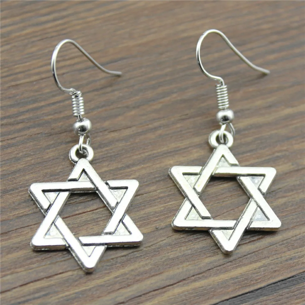 

Dangle Earrings New Earring 20mm David Star Earrings Women Fashion Jewelry Gift For Women