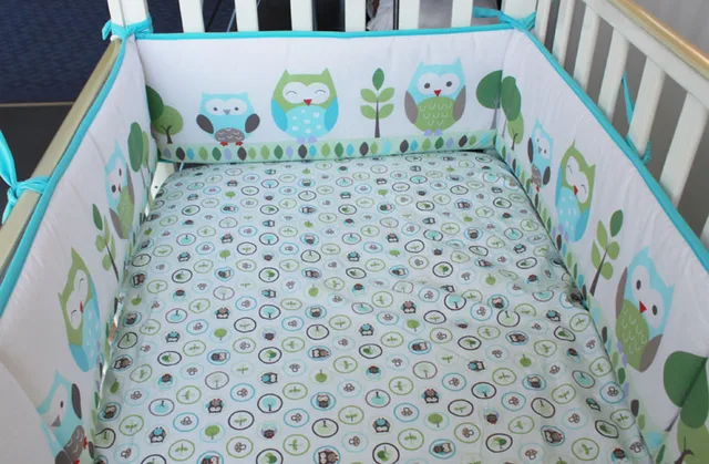 5pcs embroidery breathable baby crib bedding set baby cot linens breathable crib sheet