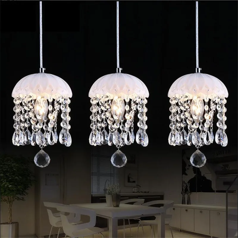 

Creative Elegant Modern Luxurious K9 Crystal Led 7w*1/3 Heads Pendant Light for Dining Room Living Room Bar Droplights 1370