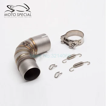 

Motorcycle Muffler Exhaust Link Pipe Motorbike Full System Muffler Escape Connect Pipe Middle Part Of CBR1000 Bend Pipe Adapter