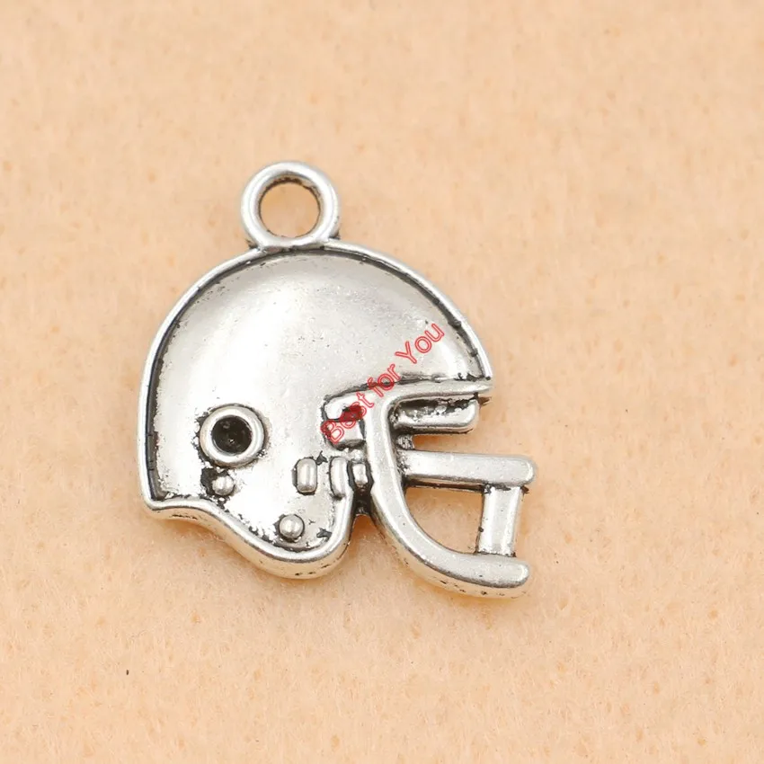 

6pcs Antique Silver Tone Football Helmet Charms Fashion Pendants Jewelry Diy Jewelry Findings Handmade 19x20mm
