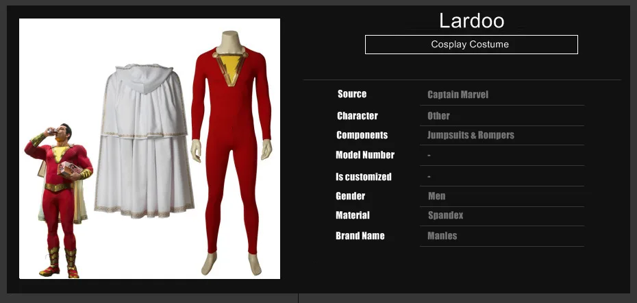 Shazam косплей Капитан Костюм Марвел Billy Batson комбинезон костюмы Marvel костюм супергероя Хэллоуин взрослых мужчин индивидуальный заказ