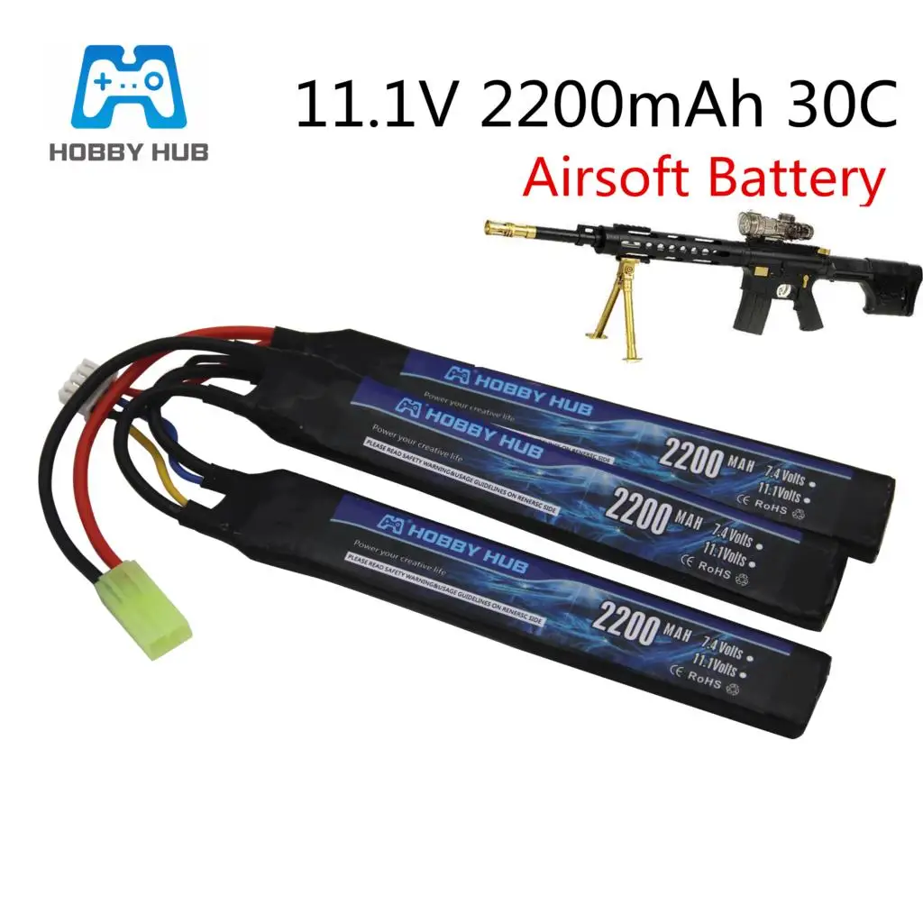 

Lipo 3S Battery 11.1V 2200mAh 30C MAX 60C Seperate Cells With Mini Tamiya Plug Airsoft Gun Model For Remote Control Toys BB Gun